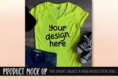 Casual outfit neon shirt MOCK UP | PSD & JPEG Product Image 1