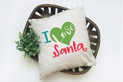 I Love Santa - Christmas SVG Cut File - DXF PNG EPS JPG AI Product Image 7