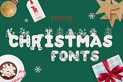 The Christmas Fonts Bundle with 6 Fonts & Bonus Product Image 1
