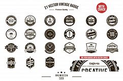 21 Vintage Badges (CLEAR &amp; CRACK) Product Image 5