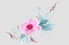 Delicate colorful peony PNG watercolor set Product Image 7