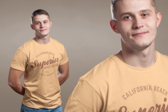 Crew Neck T-shirt Mock-up Male Version Product Image 5