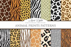 Animal Print Vector Patterns -  Safari Seamless Digital Papers Product Image 1