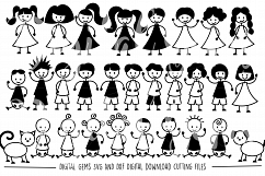 Stick People SVG / DXF / EPS / PNG Files Product Image 1