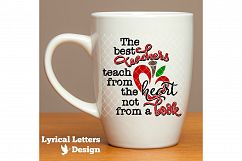 Teachers Teach from the Heart SVG Cut File LL117C Product Image 2