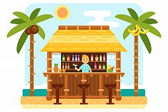 Flat Beach Scene Product Image 2