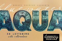 Aqua 3D Lettering Product Image 1