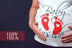 Pregnant Woman T-Shirt Mock-Up Product Image 3