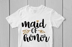 Maid Of Honor - Wedding SVG EPS DXF PNG Cutting Files Product Image 3