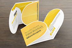 Rounded Square Tri-Fold Brochure Mockups Product Image 3