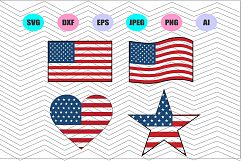 American Flag Svg, Heart American Flag Svg Vector File Vinyl Product Image 1