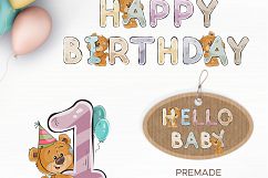 Kid&#039;s alphabet with cartoon bear Product Image 4