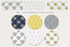Watercolor set of yellow and indigo Product Image 4