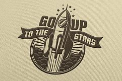Startup Rocket Retro Logo Product Image 2