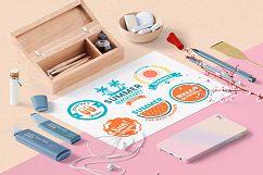 63 SUMMER VINTAGE BADGE &amp; RIBBON Product Image 11