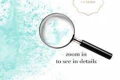 Mint Blue Watercolor Circles Clipart Product Image 2