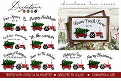 Christmas Tree Tractor Series SVG DXF PNG Cut File Product Image 1