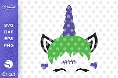 Halloween Unicorn Face SVG DXF Cut File, Unicorn Face SVG Product Image 2