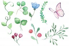 Watercolor Pink Flowers Peonies Flower Clip art Product Image 3