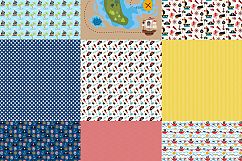 Pirate papers, Boy papers, girl papers, Birthday party, Birtday paper, Planner stickers, Craft paper, digital scrapbooking paper, Sea paper Product Image 2