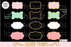 Golden frames. Clip art. Foil gold frames. Product Image 2