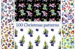 100 patterns of christmas JPG watercolor set Product Image 7