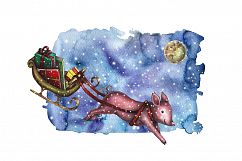 Watercolor Christmas greeting cards Product Image 3