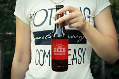 Beer Glass and Bottle Mock-up Bundle #1 Product Image 4