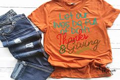 Let Our Lives Be Full Of Both Thanks and Giving, Fall SVG Product Image 2