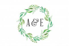 Leafy Wreath Watercolor Elements Set Product Image 3