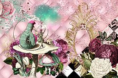 Blush, Mint and Burgundy Alice In Wonderland Tea Party Graphics Product Image 3