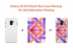 Samsung Galaxy A8 2018 3D Case Design Mockup Back View Product Image 1