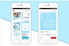Blue | Pinterest PSD templates pack Product Image 4