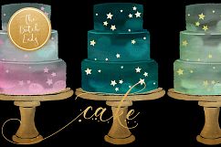 Watercolor Layered Wedding Cake Clipart Product Image 5