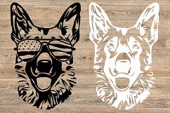 German shepherd USA Flag Glasses SVG 855s Product Image 5