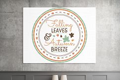 Falling Leaves &amp; Autumn Breeze | SVG | PNG | Printable Product Image 2