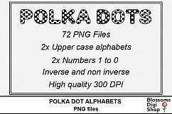 Polka Dot Alphabets Clipart Product Image 3