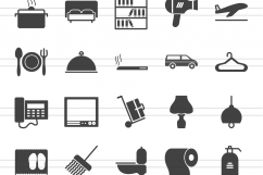 60 Hotel &amp; Restaurant Glyph Icons Product Image 2