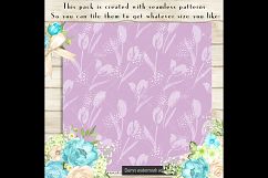 100 Seamless Tinted Tulip Flower Digital Papers 12 x 12 inch Product Image 2