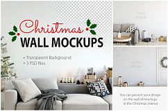 Christmas Wall Mockups Product Image 1