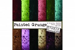 Paint Splatters Digital Paper - Painted Grunge Product Image 1