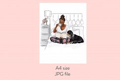 Fashion illustration - Me Time 2 - Dark Skin Product Image 2