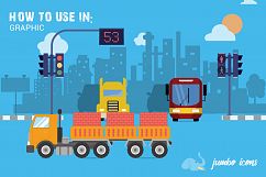 Transport Set Flat Vector Icons Product Image 3