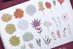 Vector watercolor succulents set Product Image 2