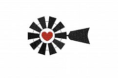 Red Heart Top Windmill Machine Embroidery File Product Image 7