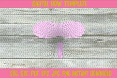 Pinch Center Scalloped Hair Bow Template Felt Hair Bow Product Image 2