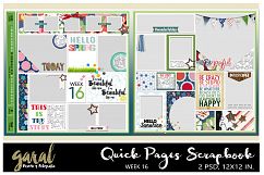 Quick Pages Scrapbook, Week 16 2018 Project life, Pocket Scrapbook Product Image 1