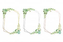 Watercolor Floral Geometric Frames Product Image 2