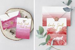 Ombre Watercolor Texture Red &amp; Pink Product Image 2