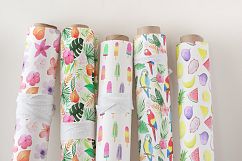 Watercolor Tropical Patterns Set Product Image 5